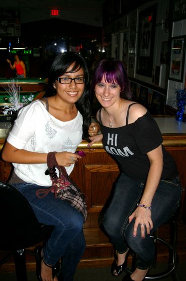 Photograph of Locals, the women enjoy cocktails and music at the Alibi in the Foothills, Ca.