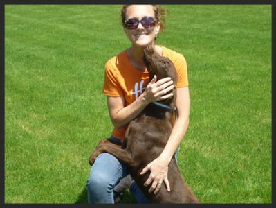 Labrador Retriever Breeder Ontario Mady with Lucky Labs Founder Janet