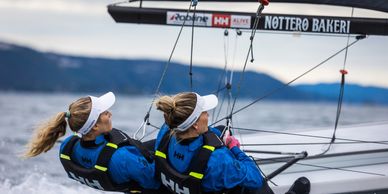 Sailors hiking out