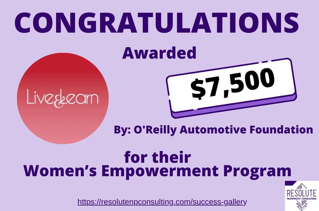 Live & Learned awarded $7500 grant