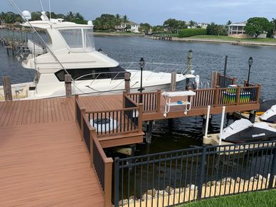 Trex composite dock remove and replace. Trex composite dock repair. Baitwell install.