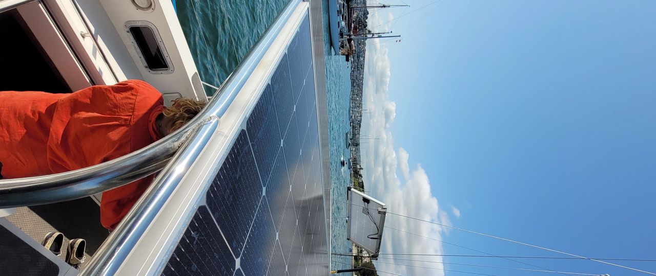 The bifacial LG Neon2 Panels soaking up the rays in Falmouth The bifacial LG Neon2 Panels soaking up the rays in Falmouth