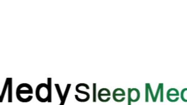 Logo of MedysleepMed with stylized text.