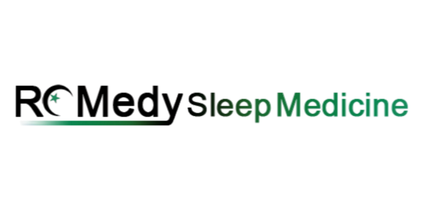 Logo of MedysleepMed with stylized text.