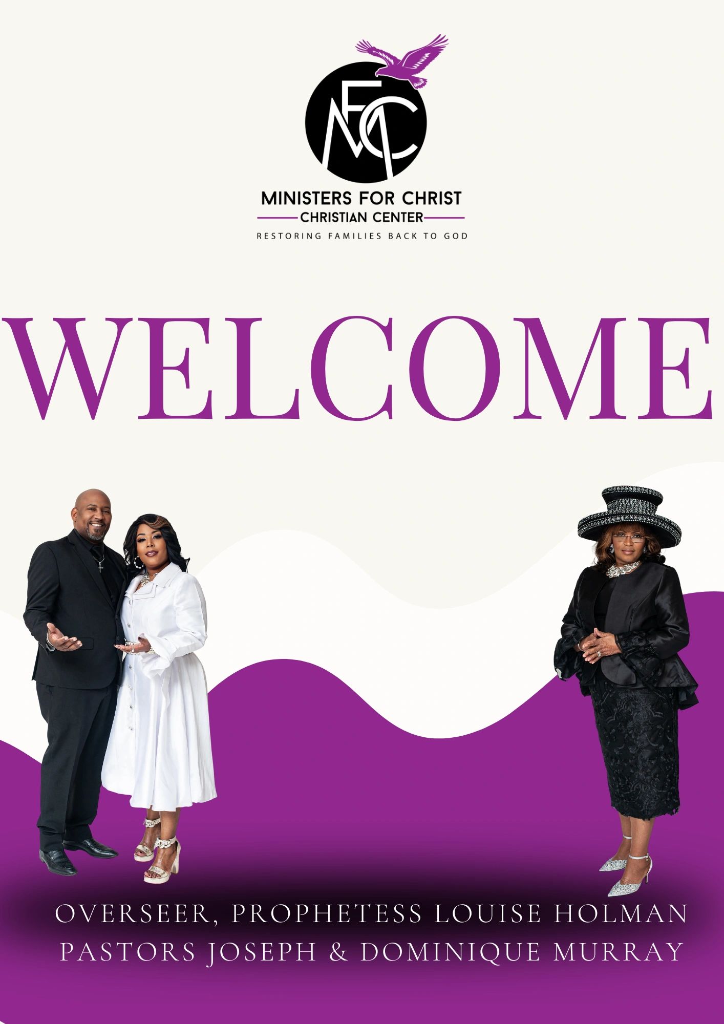 Overseer, Prophetess Louise Holman and Pastors JD and Dominique Murray