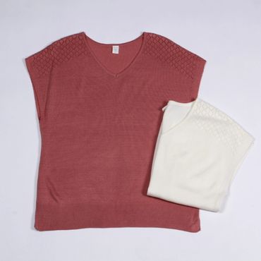 col en V en tricot