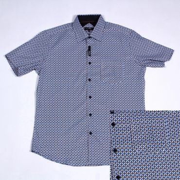chemise à motifs et manches courtes  