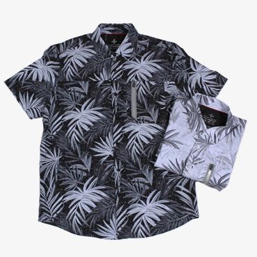 chemise à motifs et manches courtes  