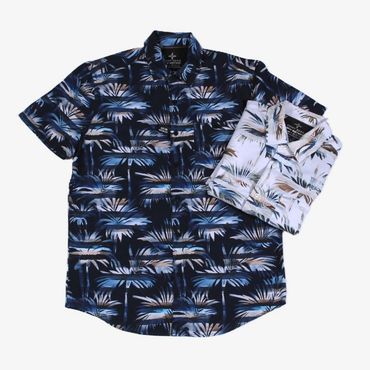 chemise à motifs et manches courtes  