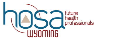 Logo of HOSA Future Health Professionals with a caduceus symbol.
