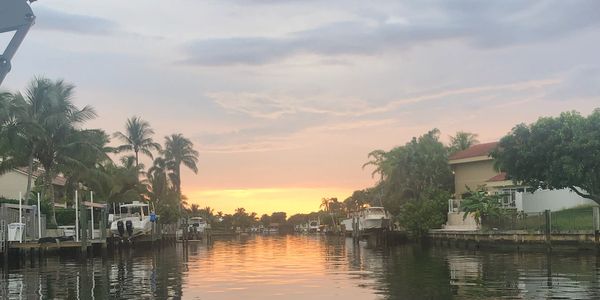 Picture of the Sunset off the Intracoastal in South Florida