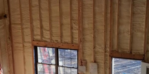 Spray foam insulation 