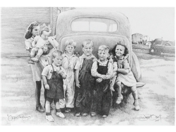 Olton Roots, Pencil drawing by artist Joe Belt 