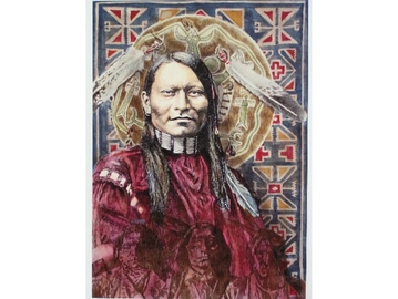 Native American, Southwest, Red Panther giclee canvas, art print by Joe Belt 