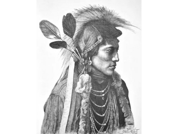 Native American, Southwest, Young Crow Indian, art print by Joe Belt 