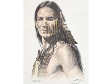 Native American, Southwest, Wa Cha Cha, art print by Joe Belt 