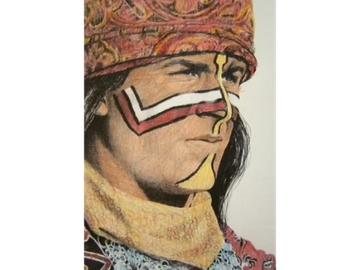 FSU licensed print. Chief Oseceola, by Joe Belt. Sports art pastel drawing.