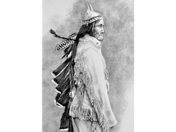 Geronimo Giclee canvas print by Native American Southwest Artist, Joe Belt