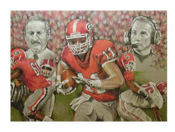 Sports Print by Joe Belt. Georgia Bulldogs