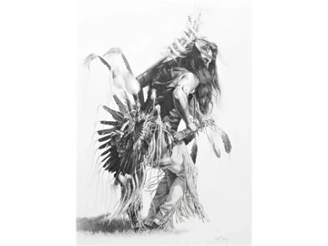 Native American, Southwest, Bullet Dancing, art print by Joe Belt 