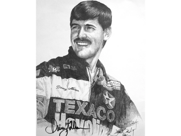 Davey Allison black & white print