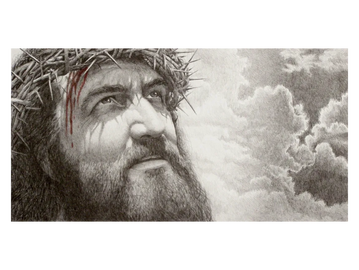 Rural, Historical, Jesus, King of Kings, art print by Joe Belt 