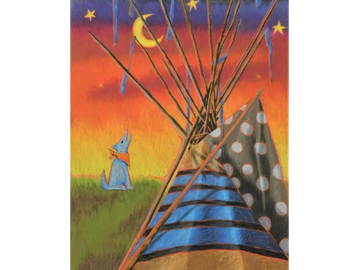 Southwest Pastel Print on canvas or paper. Comanche Moon by artist, Joe Belt