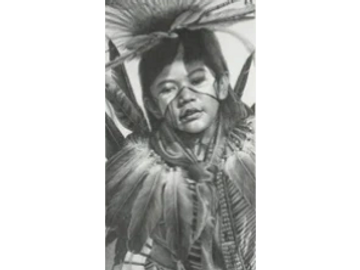 Native American, Southwest, Little Boy Dancer, art print by Joe Belt 