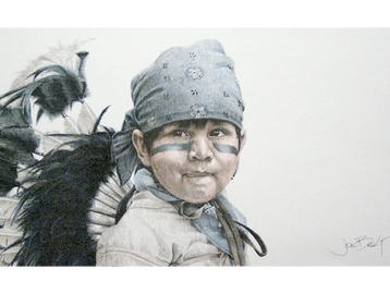 Native American, Southwest, Little Man Dancer, art print by Joe Belt 