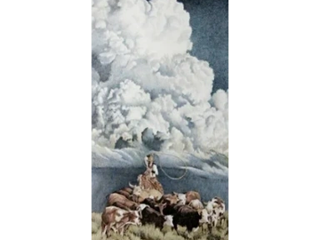 Western, Southwest, A Storm's Comin, art print by Joe Belt 