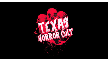 Red skulls and bold text reading 'Texas Horror Cult' on black background.