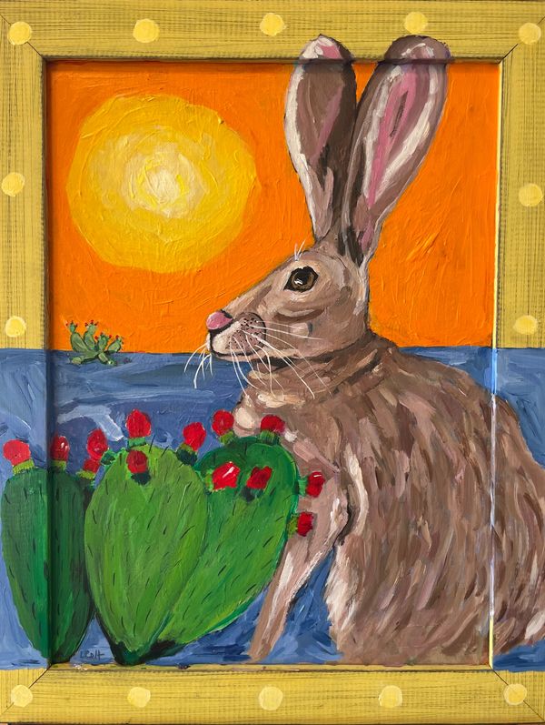 Bunny with decorated frame