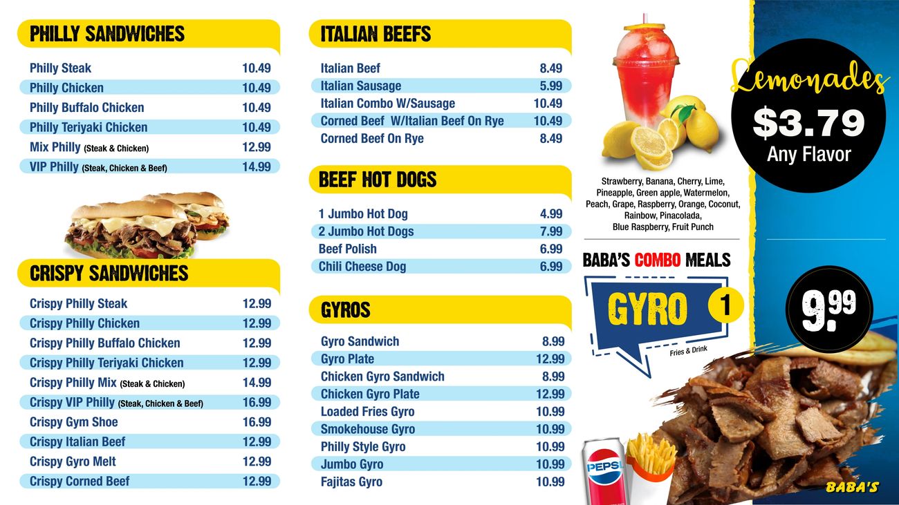 Babas Famous Steak Lemonade