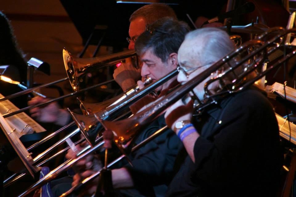 Saxophones.Play in the orchestra.