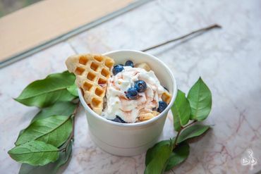 Blueberry Waffle Bowl ~ Delicious! 
