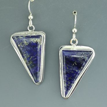 Lapis lazuli dangle earrings