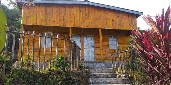 Small Wooden-Bamboo Hut 
