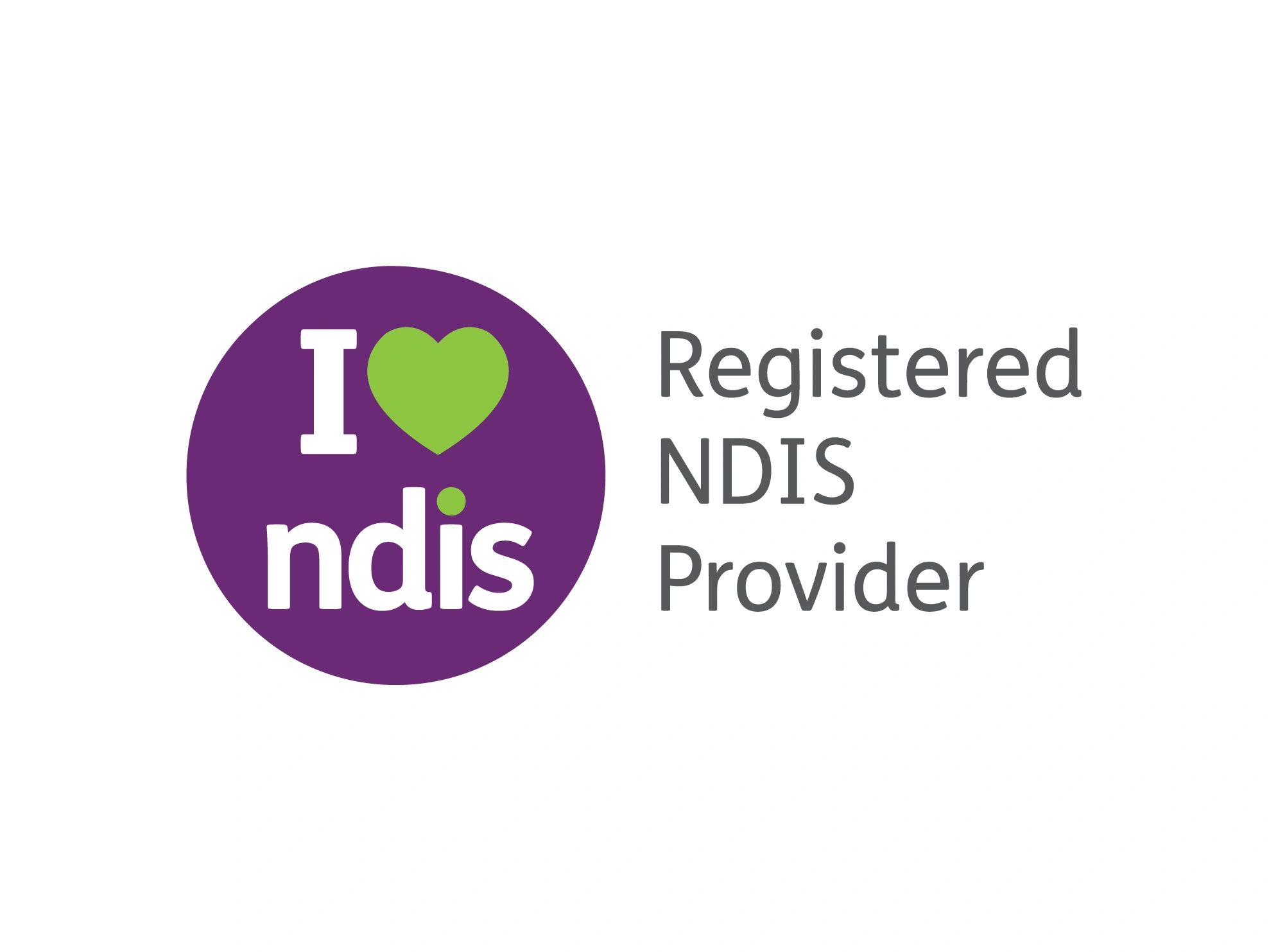 I love NDIS - Registered NDIS Provider logo