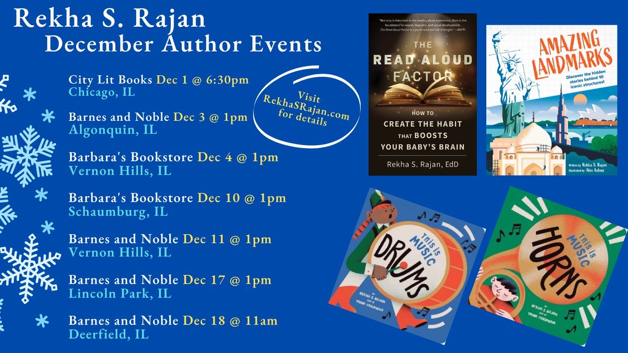 Join us at Hawthorn Mall for a signing and Story Time of Rekha S. Rajan's  books December 16th