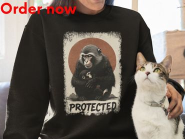 Protected Sweatshirt, Protective Parent Gift, Wildlife Animal Lover Sweatshirt, Strong Family Bond