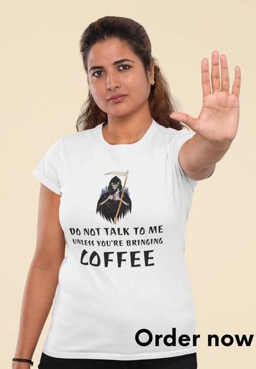 Funny unique gothic do not talk to me coffee lovers design