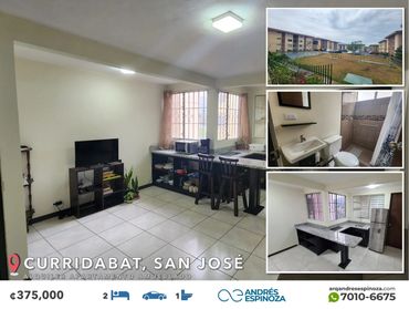 AE 1051 ALQUILER APARTAMENTO AMUEBLADO ¢325.000 CURRIDABAT