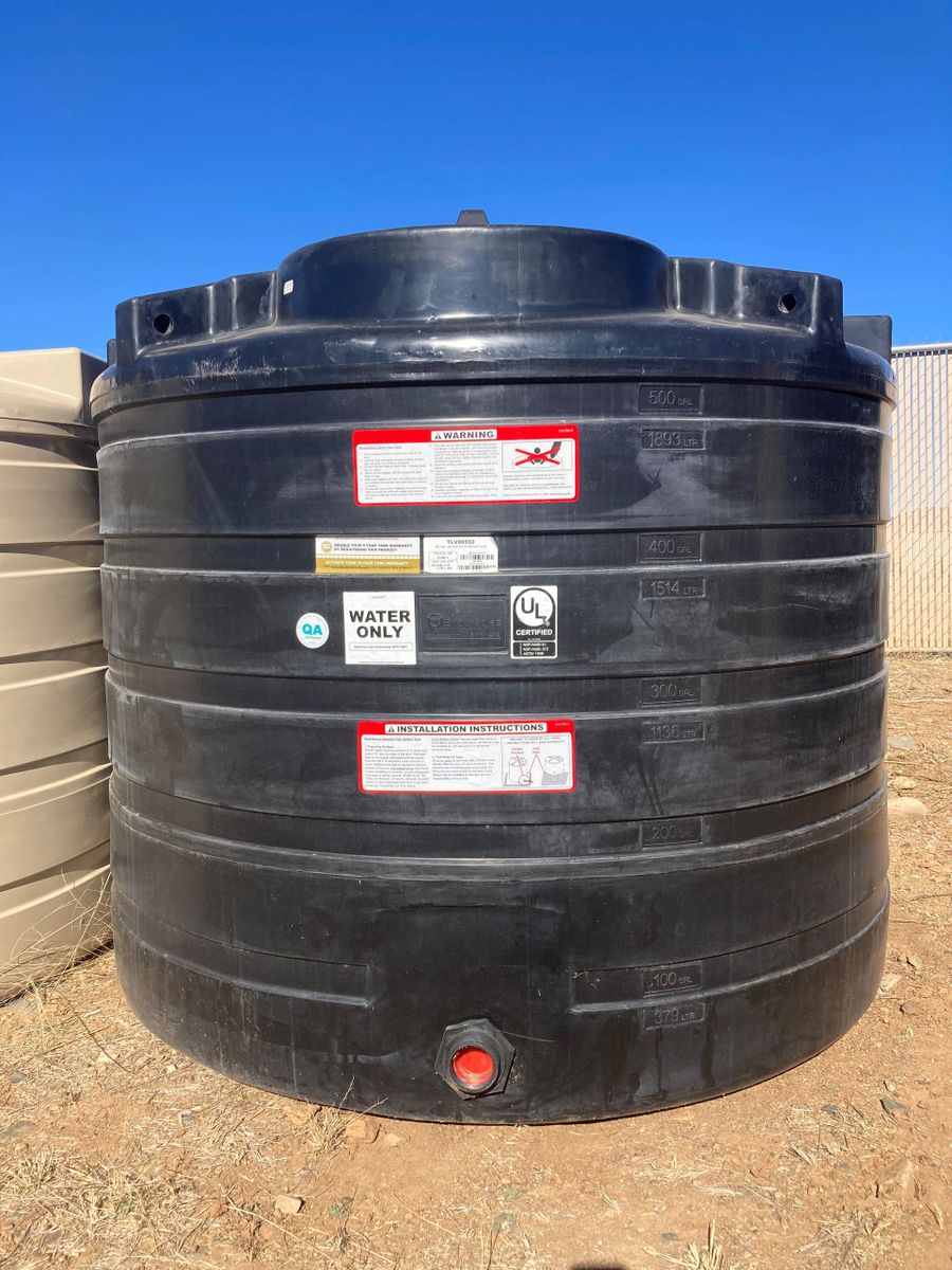 Enduraplas 550 gallon water tank