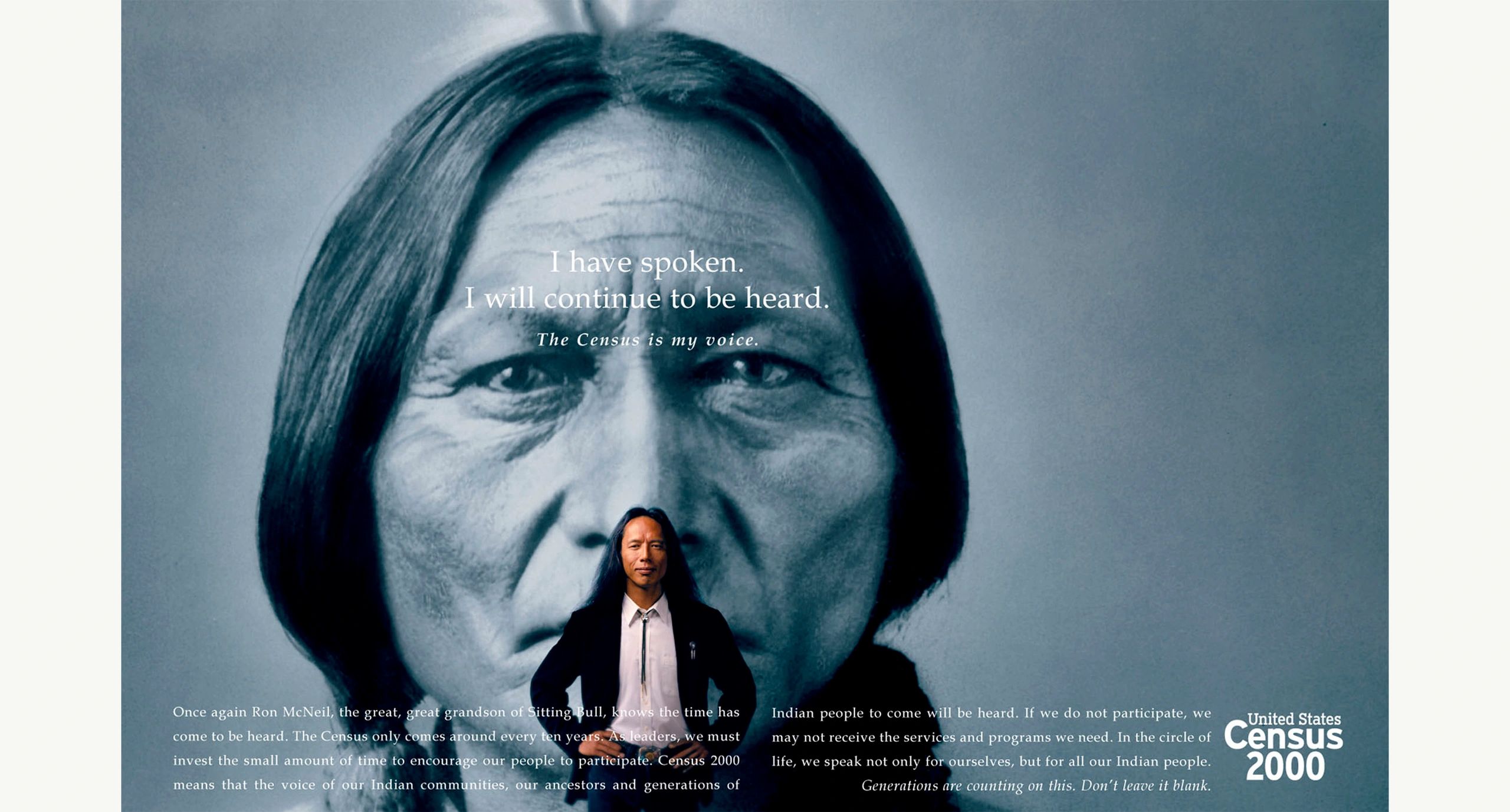 Census 2000 poster encouraging Native American participation.