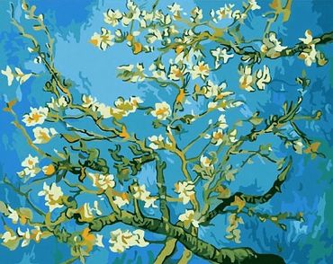 Branches in bloom with white flowers by Van Gogh