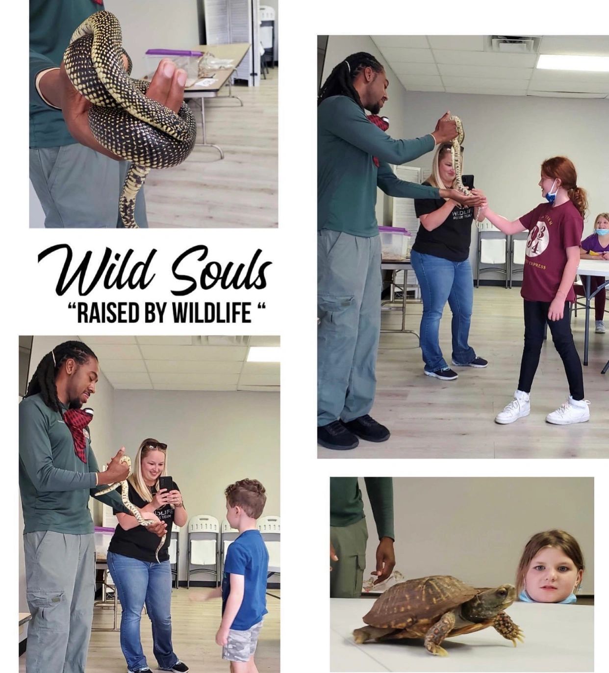 Education and interactive groups. Wild Souls provides community outreach education programs.