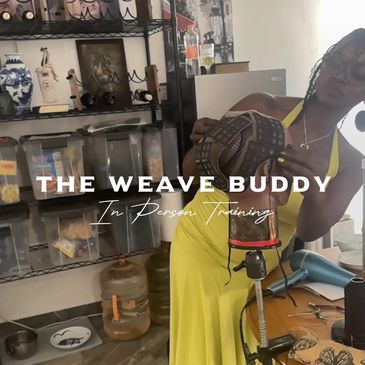 Student at The Weave Buddy Headquarters in Baja,  doing a one to one training session with Ms. Kat.