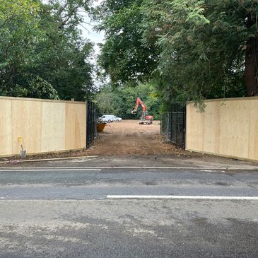 Enabling and Groundworks carried out installing piling mat hoarding and site set up 