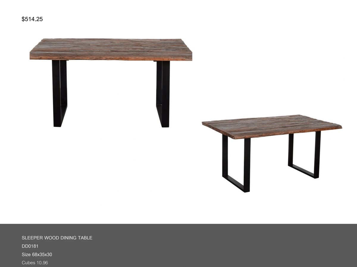 SLEEPER WOOD DINING TABLE