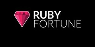 Ruby Fortune logo with a red gem and white text on black background.